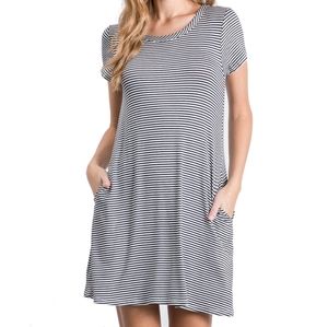 🎉 Charming Charlie stripe jersey dress! Sz S…